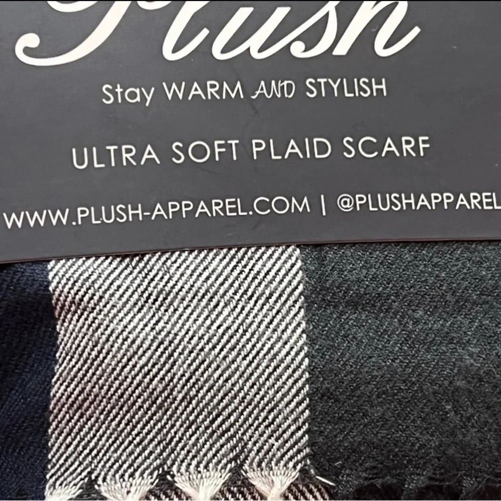 Plush Apparel Ultra Soft Plaid Scarf